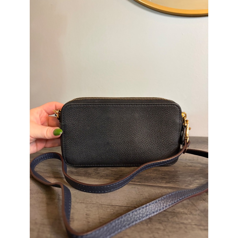 Coach Kira Crossbody Bag Black Pebbled Leather Gold Hardware - Picture 4 of 8